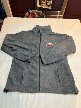 Harrison Champions embroidered Women's Gray Full-Zip Fleece Jacket size large